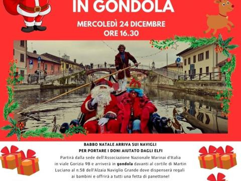 Babbo Natale arriva in gondola