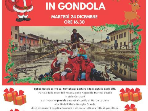 BABBO NATALE ARRIVA IN GONDOLA