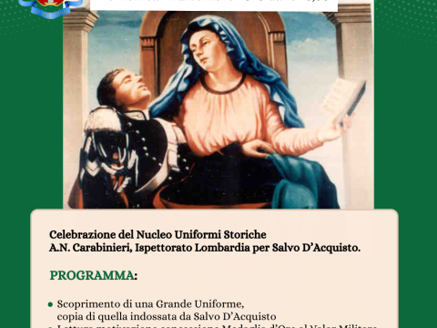 CELEBRAZIONE DEL NUCLEO UNIFORMI STORICHE A.N. CARABINIERI ISPETTORATO LOMBARDIA