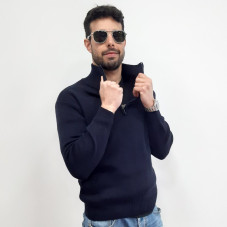 Maglione zip corta