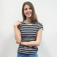 T-shirt donna, Bianconero
