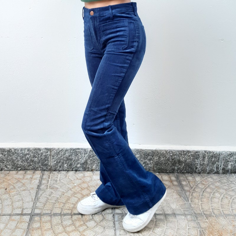 Jeans Flare in velluto