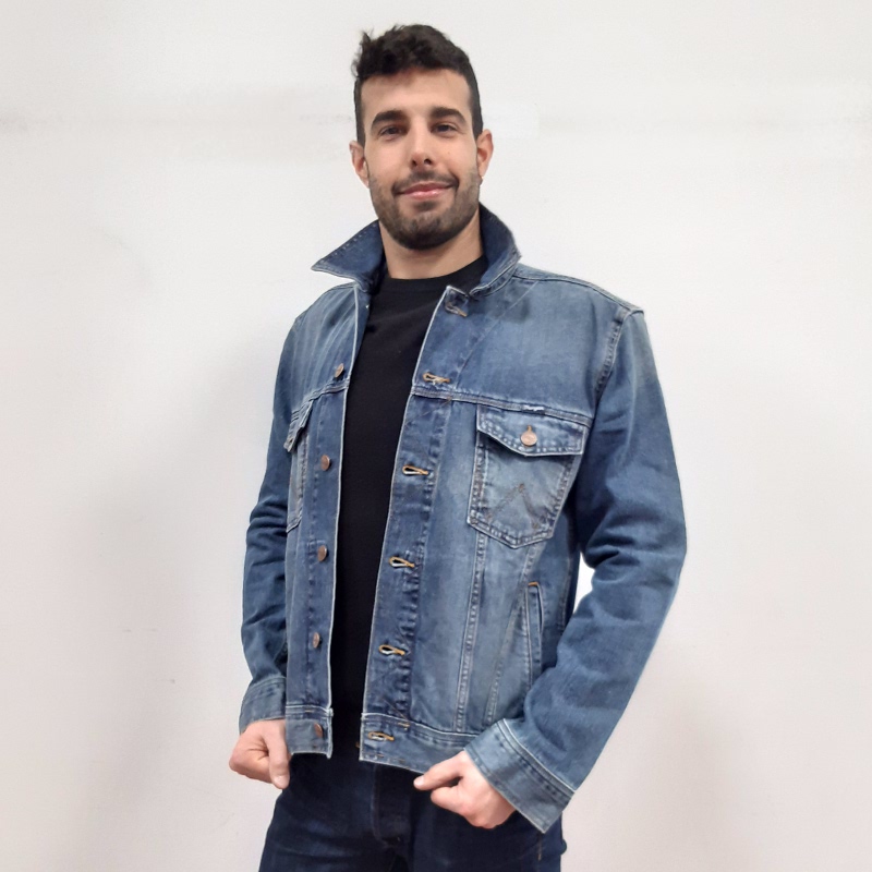 Giubbino jeans, Wrangler - Giubbini e camicie jeans, Jeanseria - Martin  Luciano